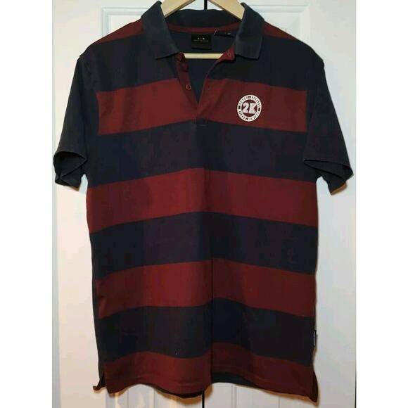 Armani Exchange Other - Armani Exchange Rugby Striped A|X Logo 2 BUTTON Polo Shirt - Large